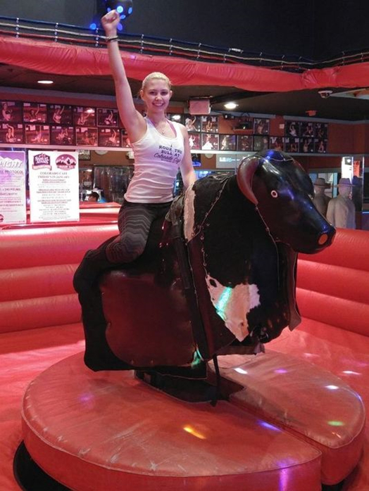 girls on the bull ride