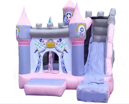 Hot Sale Pink Princess Inflatable Bounce House with Slide in Beston